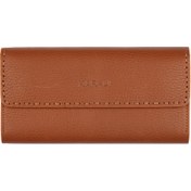 Resim Karalı Deri Hakiki Deri Unisex Portföy Cüzdanı Taba Bc405-03 
