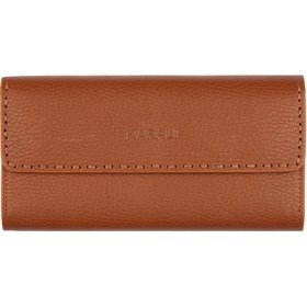 Resim Karalı Deri Hakiki Deri Unisex Portföy Cüzdanı Taba Bc405-03 