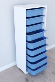 Resim Remaks 9 Sepetli Oyuncak Dolabı Çok Amaçlı Dolap - Mavi 