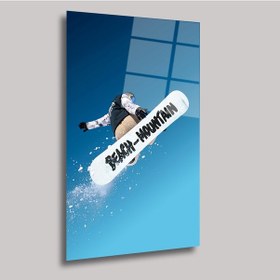 Resim Snowboard Atlayışı - Cam Tablo - Deg0004 