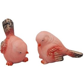 Resim Mini Güvercin 2'li Pembe 12x8 Cm 