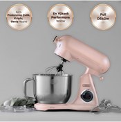 Resim Karaca Paslanmaz Çelik Hazneli Döküm Stand Mikser RoseGold Mutfak Şefi 1800W 6,2 Lt 