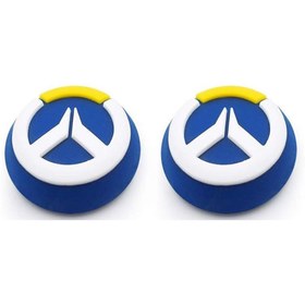Resim Dobe Overwatch PS5/PS4/PS3/Xbox One/One X/One S/Series X/Series S 3D Analog silikon Koruyucu -4 Adet 