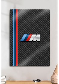 Resim Metal 3d Baskı - M Performance, Carbon Temalı, Bmw Dekoratif Tablo 