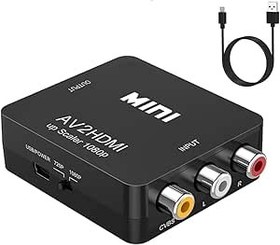 Resim ABLEWE RCA to HDMI Adaptörü, RCA HDMI 1080P Mini AV'den HDMI Kompozit CVBS Video Ses Desteği, PC/Laptop/Xbox/PS4/PS3/TV/STB/VCR için PAL/NTSC DVD Kamera 