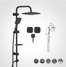 Resim Valtemo Aqua Jet Black Duş Seti Diğer 