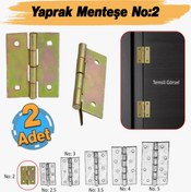 Resim Beşel Metal Yaprak Menteşe No:2 Mobilya Pencere Kapı Dolap Menteşesi (2 Adet) 
