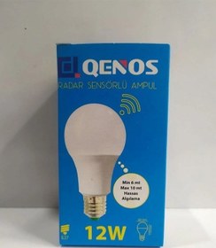 Resim Qenos 12w Radar Sensörlü Led Ampul Beyaz 