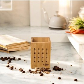 Resim Mien Dayanıklı Bambu Delikli Kaşıklık -664 