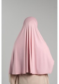 Resim Hürrem Bone Pudra Pratik Hazır Geçmeli Tesettür Eşarp Viskon Pratik Namaz Örtüsü 2201 06 Pudra 
