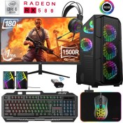 Resim Xaser XSR459 I5 10400F 16GB Ram 512GB M.2 Nvme SSD 8gb RX580 Ekran Kartı 24"curved 180Hz Oyun Bilgisayarı 