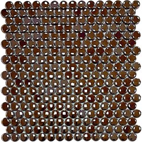 Resim MozaiKristaL Mutfak Tezgah Arası, Banyo, Havuz, Sauna, Spa, Ev, Bahçe ve İşyeri, Yaşam Alanlarının Tüm Yüzeyleri İçin 22 Mm. Yuvarlak Cam Mozaik. ( 1 Koli = 1 m2 fiyatıdır ) 