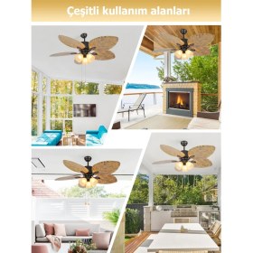 Resim Dlc Group Oklahoma Tavan Vantilatörü Kahverengi 132 cm 