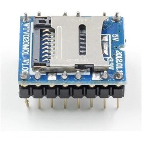 Resim Wtv020 Mini Mp3 Wav Player Modülü Micro Sd 1 G TF Kart Ses Müzik Çalma Kartı16 Bit Pwm Dac 3 W Hoparlör Uart Haberleşme 6 Buton 