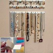 Resim 9 Parça Rahat Stil Takı Kancaları, Kolay Kurulum İçin Duvara Monte Plastik Çok Amaçlı Yapışkan Kancalar, Kolye ve Aksesuar Sergileme Düzenleyici, Çok Amaçlı Asılı Depolama Çözümü 