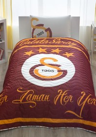 Resim Galatasaray Logo Tek Kişilik Lisanslı Cpp Yatak Örtüsü Seti 