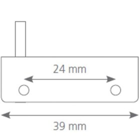 Resim Badem10 Cam Tutucu Etejer U Tipi Cam Raf Ahşap Menteşesi Krom (4 Adet) 