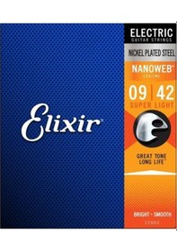 Resim Elixir 12002 Nanoweb Super Light Elektro Gitar Teli 9-42 