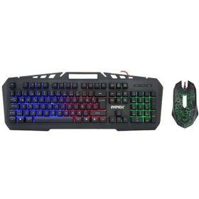 Resim Miniso Siyah Everest Kmx-99 Usb Gökkuşağı Zemin Aydınlatmalı Q Oyuncu Klavye Ve Mouse Set 