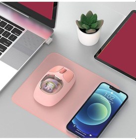 Resim Sevimli Oyuncak Detaylı Bluetooth Kablosuz Mouse Şarjlı Sessiz Çift Mod Kızlar Ve Çocuklar İçin Diğer 