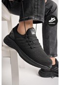 Resim Muggo Montag Garantili Günlük Ortopedik Kaymaz Taban Bağcıklı Çizgili Erkek Sneaker Spor Ayakkabı 001 