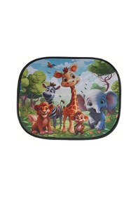 Resim Meridiangoods Lınlenpa Jungle Soğutucu Hayvan Desenli Araç Güneşlikleri Evrensel Fit 