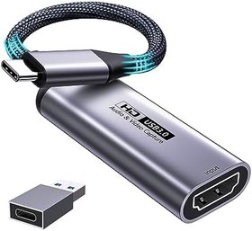 Resim Video Yakalama Kartı, 4K HDMI - USB C 3.0 Yakalama Kartı, 1080P HD 60fps Canlı ve Kaydetme Video Ses Kapmak için Oyun, Akış, Öğretim, Video Konferans 