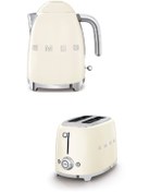 Resim Smeg Krem Kettle Ve 2x1 Ekmek Kızartma Makinesi Seti Klf03-tsf01creu 
