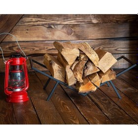 Resim Şömine Önü Odunluk Minimalist Tasarım Odunluk 