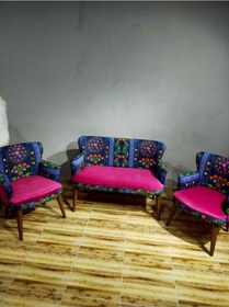 Resim Azra Mobilya Çay Seti Oturma Grubu Oturma Takımı Koltuk Takımı Ahşap Mobilya Takımı Balkon Bahçe Mobilyası Bordo 