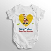Resim Tuğbababy Canımız Babamız Doğum Günü Hediyesi Baskılı Bebek Zıbını Beyaz 