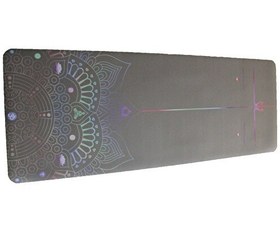 Resim Yogatime Rubber Colour Line 4 MM Mandala Füme Yoga Matı 