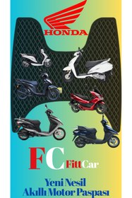 Resim FittCar Honda Dıo 110 Cc Uyumlu Yeni Nesil Motor Paspası Gri 