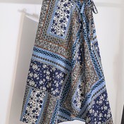 Resim Kadınlar için Etnik Baskılı Tek Parça Etek - Ayarlanabilir Bel, Çapraz Paçalı ve Çiçekli Paisley Geometrik Desenli, Makinede Yıkanabilir Yazlık Günlükten Şık Eteğe, Yüksek Bel Etek, Opak Kapsama, Esnemez Kumaş, Tatil Kıyafeti, Esnek Olmayan Malzeme, Kadın Giyim 