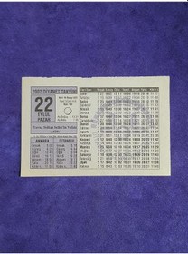 Resim 22 Eylül 2002 Takvim Yaprağı - Nostalji Koleksiyonluk Takvim Yaprağı A 