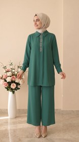 Resim Doque Taş İşlemeli Tunik 56129 - yeşil / 46 