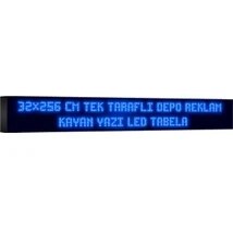 Resim Depo Tabela Reklam Mavi Kayan Yazı LED Tabela 32 x 256CM Tek Taraflı Depo Reklam Tabela 