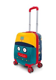 Resim Coral High Kids Lacivert Çivit Robot Desenli Çocuk Valizi 16746 Desenli 