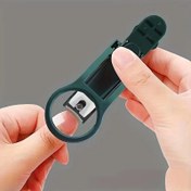 Resim 1pc Klasik Paslanmaz Çelik Tırnak Makası ile Büyüteç - Konkav Bıçak Kenarı, Su Geçirmez Tasarım, Konforlu Tutuş Kauçuk Kulp, Kokusuz, Yaşlılar ve Tüm Yaşlar İçin İdeal 