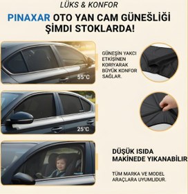 Resim Toyota Corolla 2007-2012 Uyumlu 2'li Oto Cam Güneşliği, Perde/arka Güneşlik 