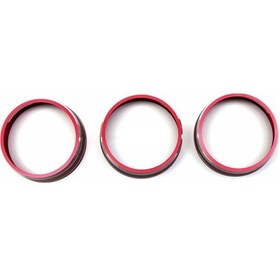 Resim Novahub Ford Mustang 2015-2021 Alüminyum Düğme Kapağı Seti - Kırmızı/mavi, 3'lü, Yüksek Kalite, Kolay Montaj 