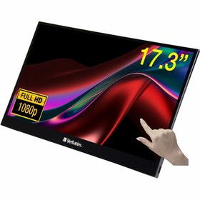 Resim Verbatim PMT-17 17.3" 60Hz 6Ms HDMI+USB-C HDR FullHD FreeSync IPS Taşınabilir Dokunmatik Monitör 