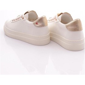 Resim Dgn Es1522 Kadin Bağciklari Yonca Desenli Spor Ayakkabi ES1522-2007-R0198 Beyaz 