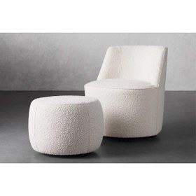 Resim Vivense LOFT TEDDY BERJER VE PUF, BEYAZ 