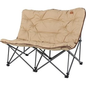 Resim Kingcamp Lemon Lux Double Ultra Konforlu Çift Kişilik Kamp Sandalyesi Khaki Haki 