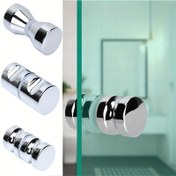 Resim Cam Kapı Alüminyum Alaşımlı Küçük Kulp Duş Odası Kayar Kapı Mutfak Kayar Kapı Vitrin Yuvarlak Tek Delikli Banyo Kapı Kolu 