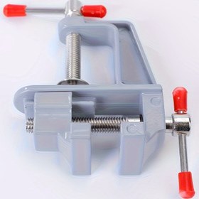 Resim 1pc Mini Alüminyum Alaşım Bench Vise, DIY Masa Vice Clamp, Küçük Düz Burun Pense, Ahşap İşleme, Mücevher Yapımı ve El Sanatları için Mikro Workbench Vise Clamp 