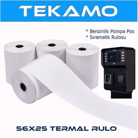 Resim 56x25 Pompa Yazarkasa Termal Pos Rulosu 10 Adet 