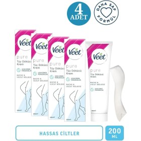 Resim Seddar Collection Veet Pure Tüy Dökücü Krem Hassas Cilt 200 ml 4 Adet 