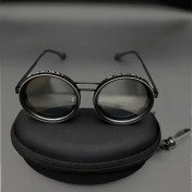 Resim Retro Yuvarlak TAC Lensli Ayarlanabilir Alüminyum Magnezyum Alaşımlı Çerçeve Gözlük - Vintage Steampunk Tarzı Unisex, Tatiller ve Özel Günler İçin, Dayanıklı Pil Gerektirmeyen Koruyucu Kılıf Dahil, Moda Aksesuar, Tam Çerçeveli Tasarım, Sağlam Yapım, Şık Çerçeve, Hediye Seçimi, El İşi Detaylar, Trendy Çerçeve, Sevgililer Günü Hediyesi 